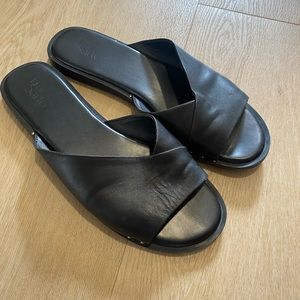 Black Franco Sarto slides